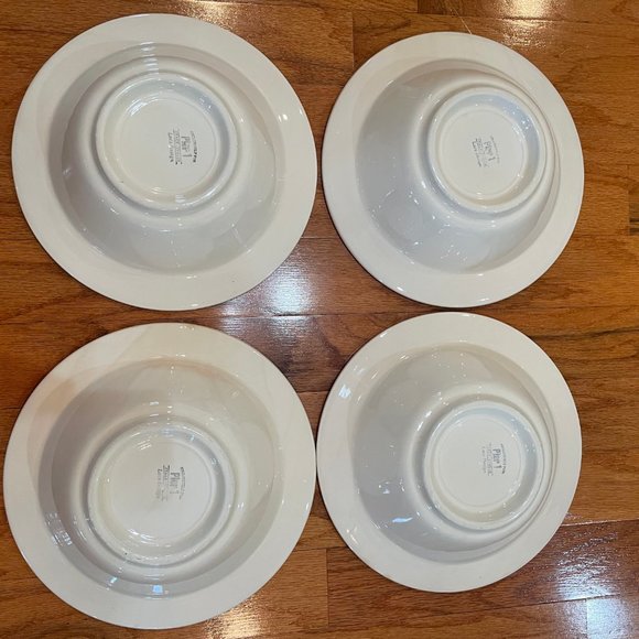 Pier 1 Bowls 11 Inches Lace Design Brown Cream - Picture 2 of 7